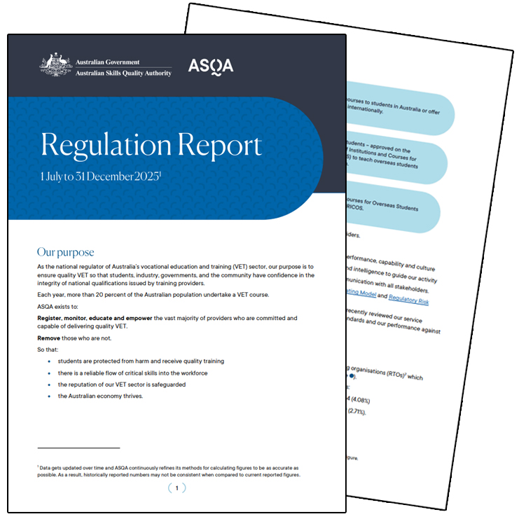 Graphic of report with second page partially obscured by the first page.