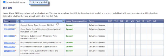 Can we still deliver skill sets that are part of the superseded TAE package?