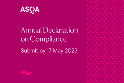 Annual Declaration on Compliance: submit by 17 May