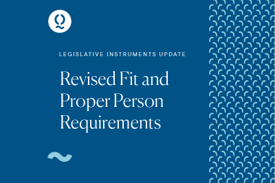 Revised Fit and Proper Person Requirements