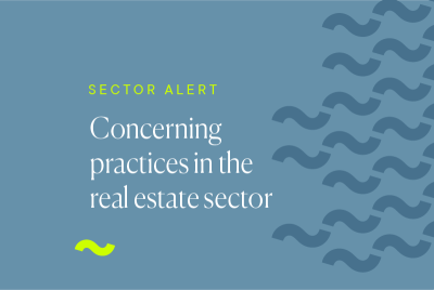 Sector alert - Concerning practices in the real estate sector