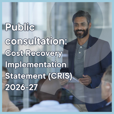 Public consultation: Cost Recovery Implementation Statement (CRIS) 2026-27